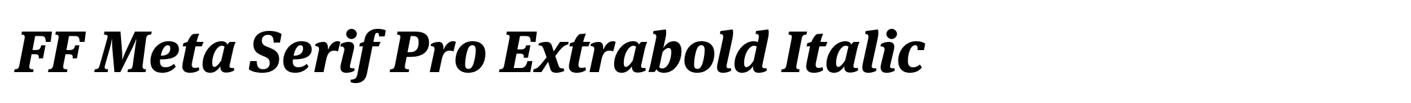 FF Meta Serif Pro Extrabold Italic image